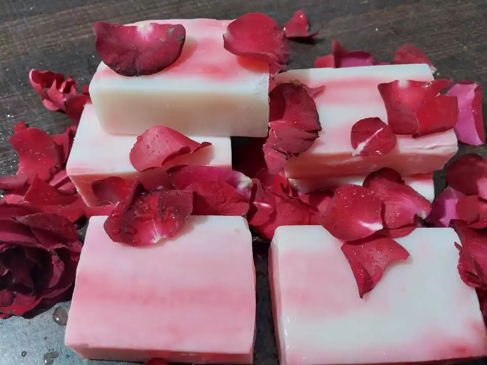 Pure coconut oil based rose soap uploaded by Khushi Chemworth on 1/10/2023