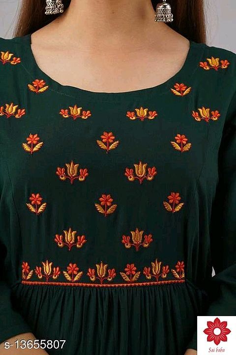 

Fabric: Rayon
Sleeve Length: Three-Quarter Sleeves
Pattern: Embroidered
 uploaded by Sai collection on 2/11/2021