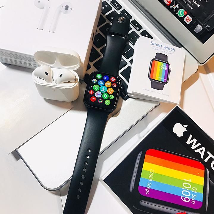Apple airpods + iwatch series6 uploaded by APPLE BAZZAR  on 2/11/2021