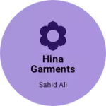 Business logo of Hina garments