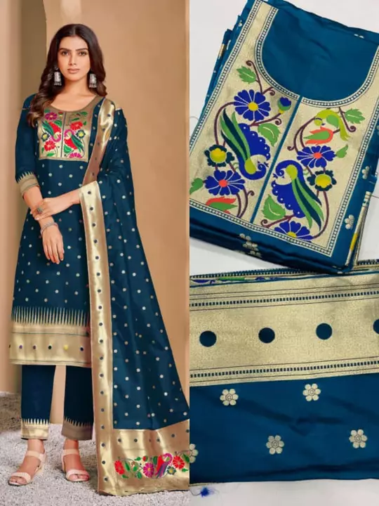 Paithani Dress material Available uploaded by SAMARTH PAITHANI WHAT'S UP 8087211077 on 1/10/2023