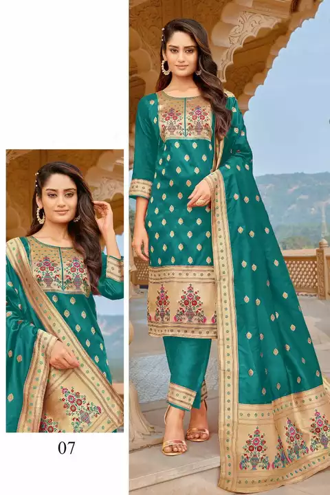 Paithani Dress material Available uploaded by SAMARTH PAITHANI WHAT'S UP 8087211077 on 1/10/2023
