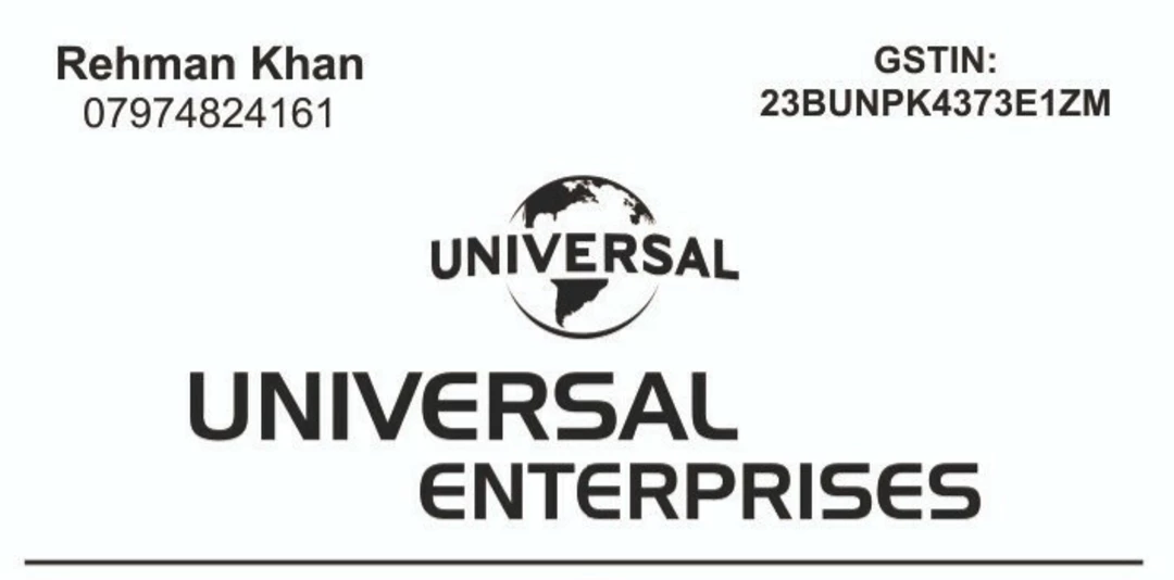 Visiting card store images of Universal Enterprises
