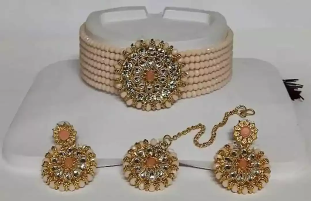 *Vritika Shimmering Brass Gold Plated Crystal Jewellery Set*

*Price 280*

*Free Shipping Free Deliv uploaded by SN creations on 1/11/2023