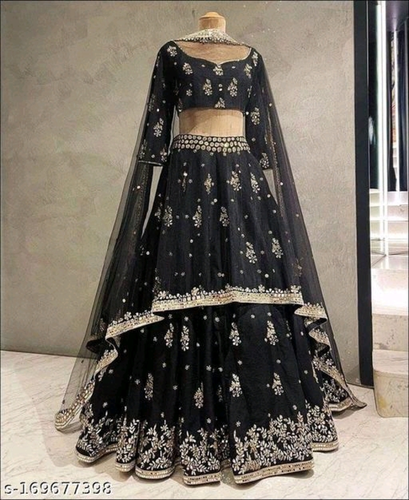 Post image Premium quality lehnga 
Wholesale only 
Prepaid only