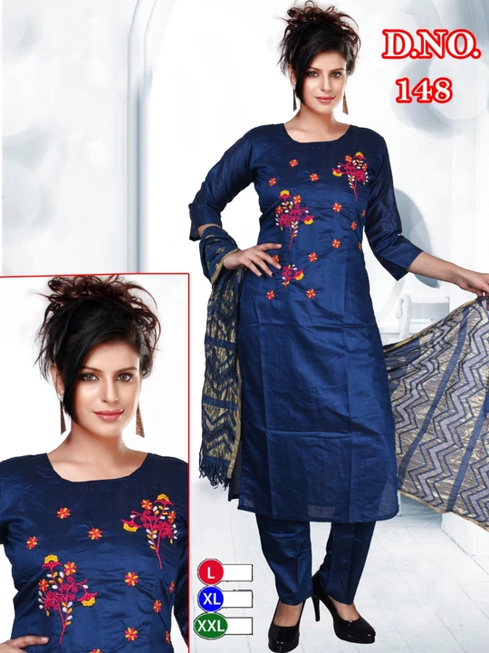 Chanderi dyble silk  uploaded by Kashida fashion on 1/11/2023