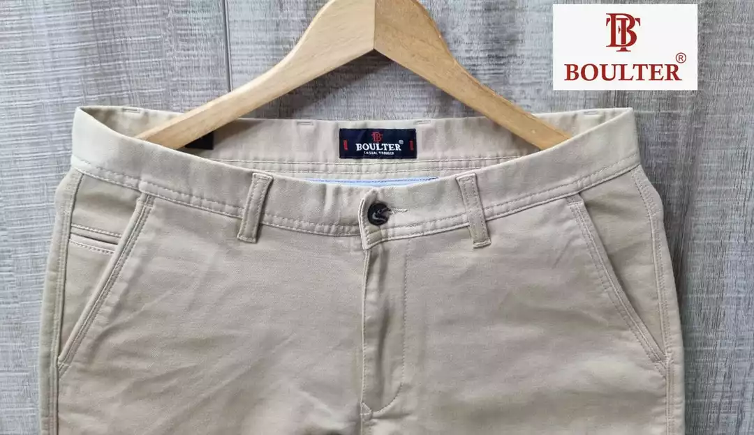 BRAND:-:BOULTER    MENS  DOUBLE CLOTH PLAIN LYCRA CASUAL TROUSERS   uploaded by Bluewear apparel on 1/11/2023