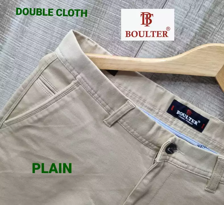 Product image of BRAND:-:BOULTER    MENS  DOUBLE CLOTH PLAIN LYCRA CASUAL TROUSERS  , ID: brand-boulter-mens-double-cloth-plain-lycra-casual-trousers-9b9ac524