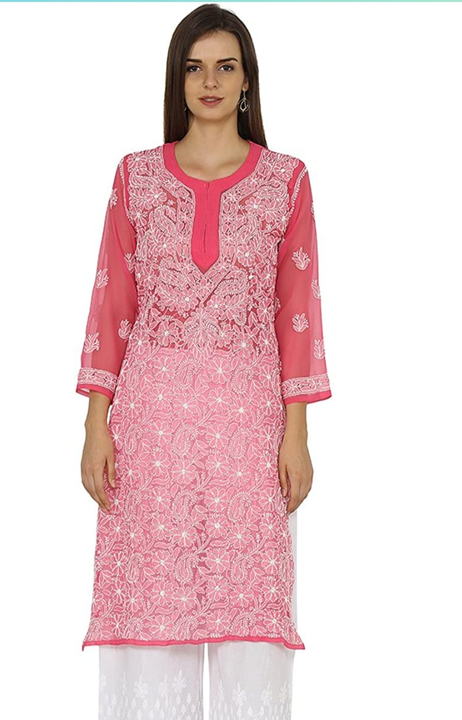 Front allover jaal kurti Georgette  uploaded by business on 1/11/2023