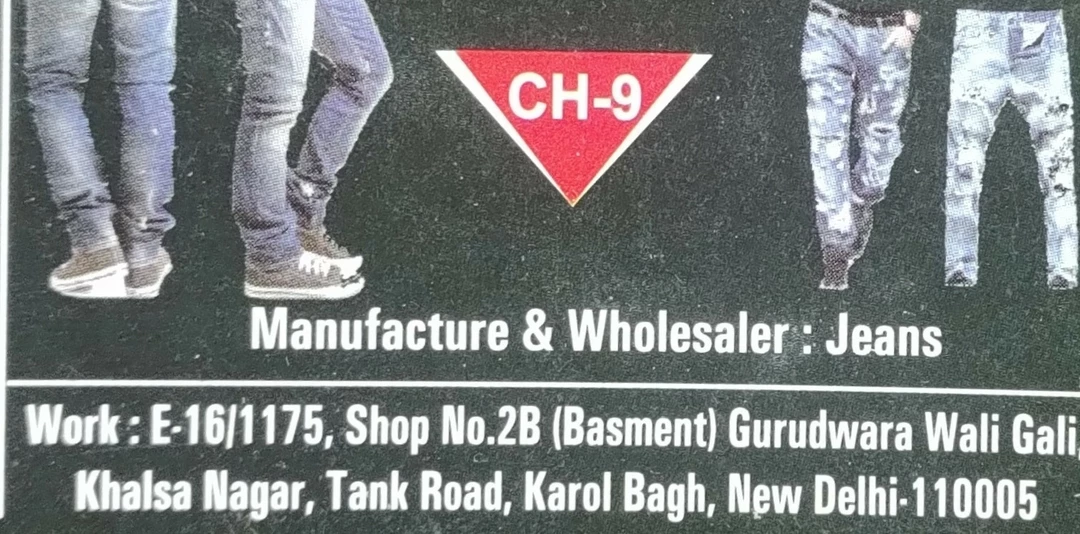 Visiting card store images of CH-9 JEANS