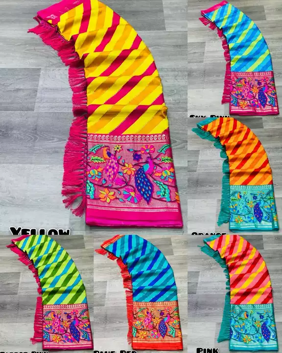 Leheriya foli work sarees  uploaded by Keya Fashion on 1/11/2023