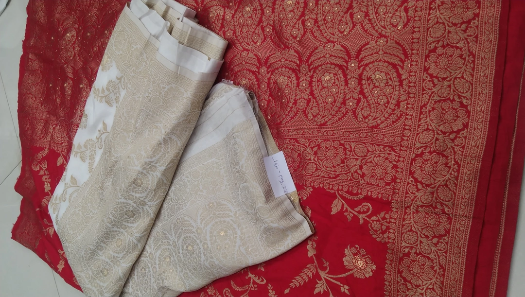 Banarasi dyeble nylon saree with sample saree uploaded by VASUDHA ENTERPRISE  on 1/11/2023