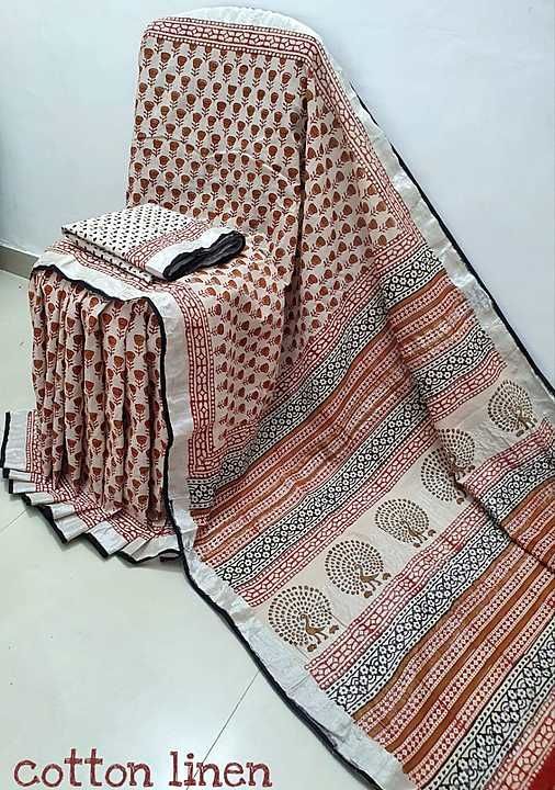 🌸🌸New collection of printed mul cotton 
Sarees with blouse piece all avl in stock 
6.5 metre with  uploaded by business on 2/11/2021