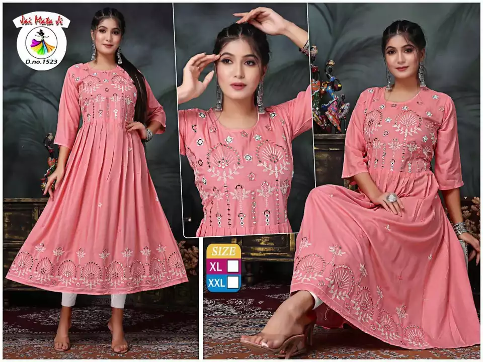 Presenting new design cotton kurti embroidery frock uploaded by Swastik creation on 1/11/2023