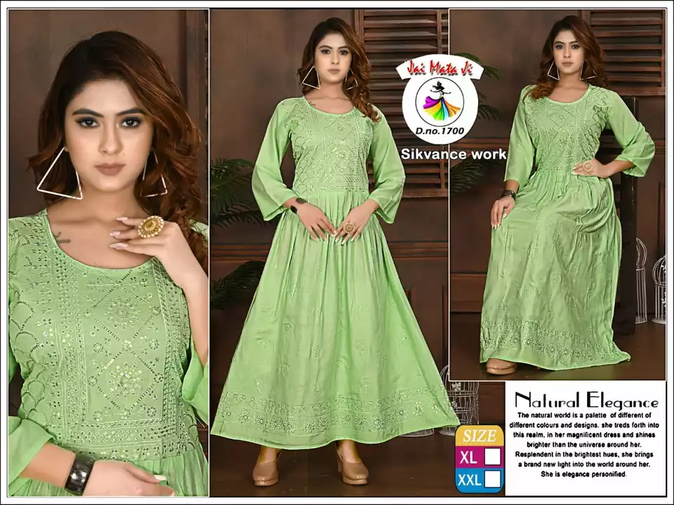 Presenting new design cotton kurti embroidery frock uploaded by Swastik creation on 5/25/2024