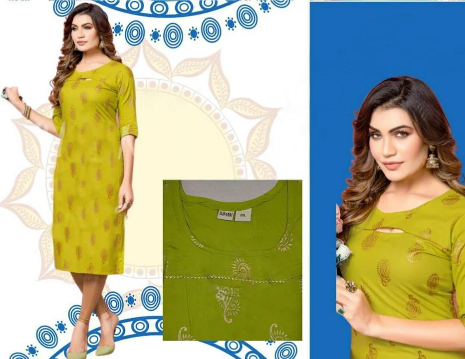 resenting New Beautiful Reyon FOIL Catalogue  by Glamour Kurti👚

🔘 Code: GF 167

▪ Fabric: 14kg He uploaded by SN creations on 1/11/2023
