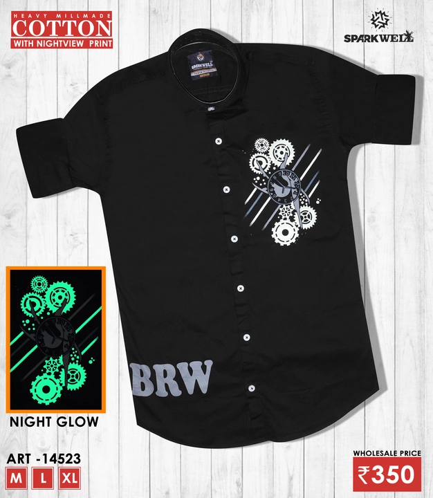 Night glow print shirts  uploaded by MOUNTWELL RETAIL INDIA LLP on 1/11/2023