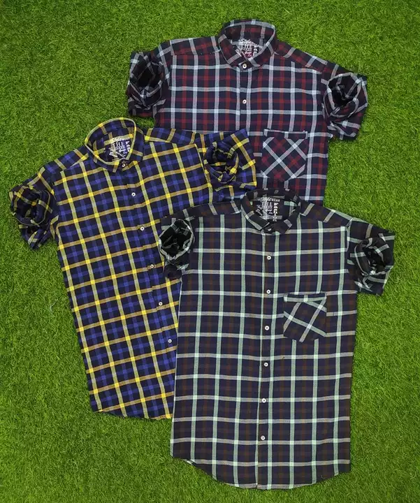 9 Piece IndiGo Checks Half Sleeves Shirt (Bestselling) uploaded by Kavya Garment on 1/11/2023
