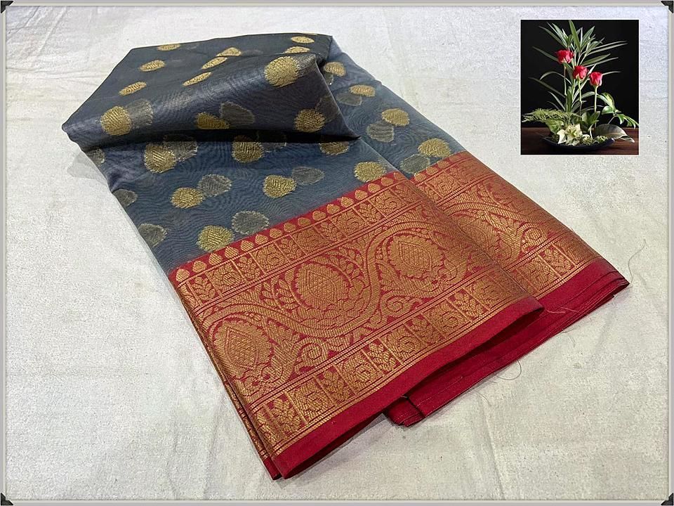 Banarasi Cora zari muslin butti high quality silk saree uploaded by Aashu silk tex on 2/11/2021