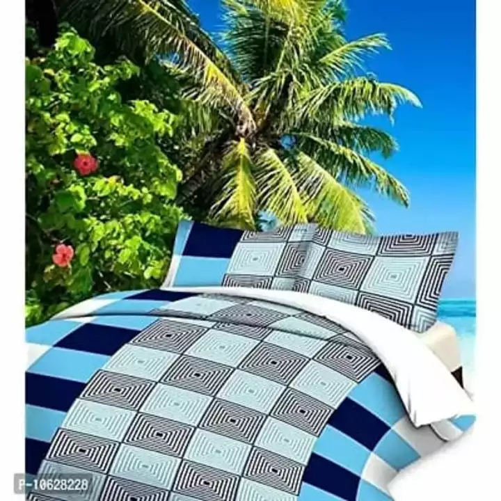 3 d double bedsheet. With pillow cover  uploaded by Vikas Handloom  on 1/12/2023