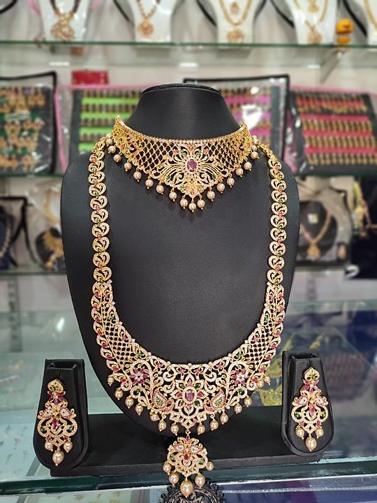 Post image Semi-Bridal set. You can give this for rents as well charging a amount of Rs.300 - Rs.800