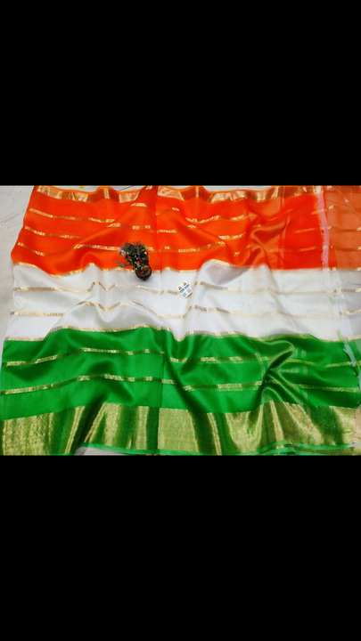 Republic day special. semi georgat silk  uploaded by business on 1/12/2023