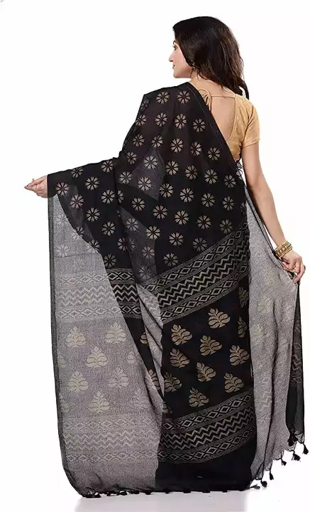 Handloom Printed Cotton Saree  uploaded by Milaans on 1/12/2023