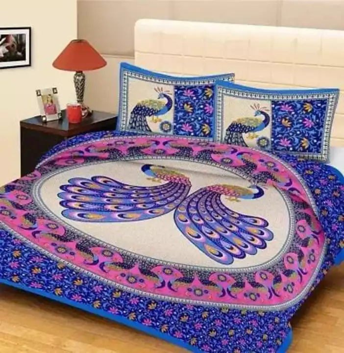 *Peacock Print Cotton Queen Size Bedsheets*

*Price 350*

*Free Shipping Free Delivery*

*Color*: Mu uploaded by SN creations on 1/12/2023