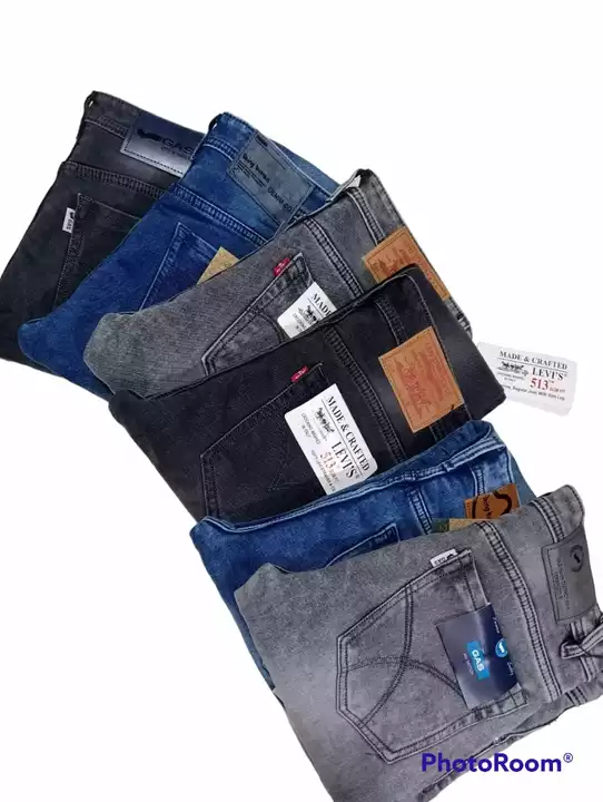 *😍JEANS PENT😍*

*FABRIC : KNITTED*   

*BRAND : LEVI'S - GAS - BEING HUMAN*

 *Size: 30 32 32 34 3 uploaded by Kavya garments on 1/12/2023