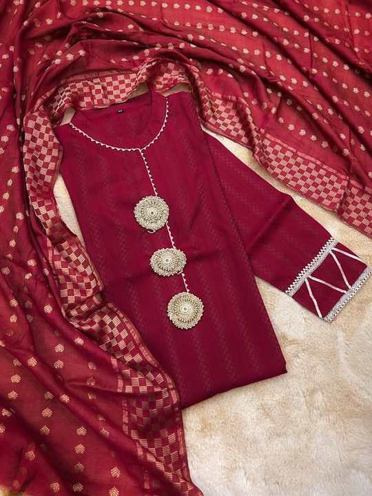 Post image 𝓡.𝓖 𝓚𝓾𝓻𝓽𝓲𝓼
 *New Design* 
 *Premium Collection* 

Pure Cotton Capsule Premium Quality Kurti With Fancy Dupatta At Manufacturing Rate 899/- Only 

Size- 40,42,44,46

Ready To Ship 🚢