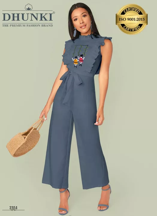 Product image of Dhunki 2351 (Women's Embroidery Jumpsuit) , price: Rs. 550, ID: dhunki-2351-women-s-embroidery-jumpsuit-f025fb61