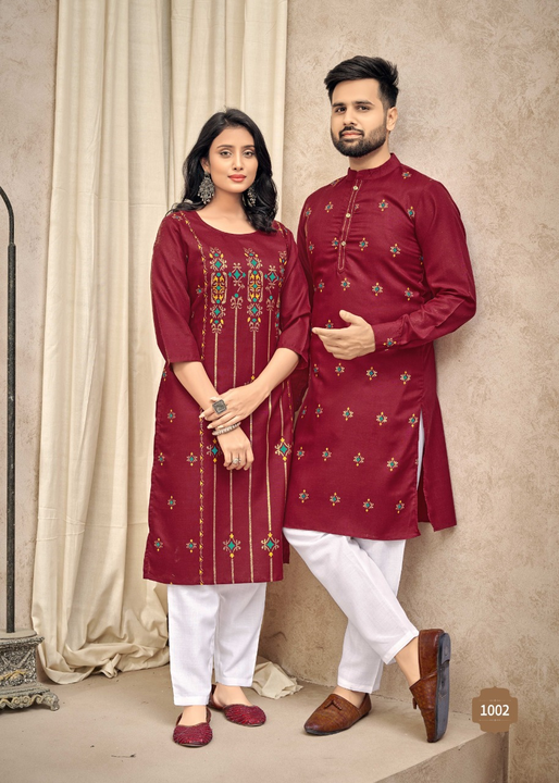 Couple Kurta set  uploaded by Shree Fashion Hub on 1/12/2023