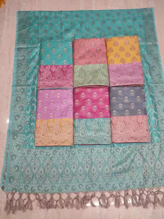 Banarasi cotton weaving tanchui suit ... with bottom jakard..3pc. uploaded by Colors Collection on 5/29/2024