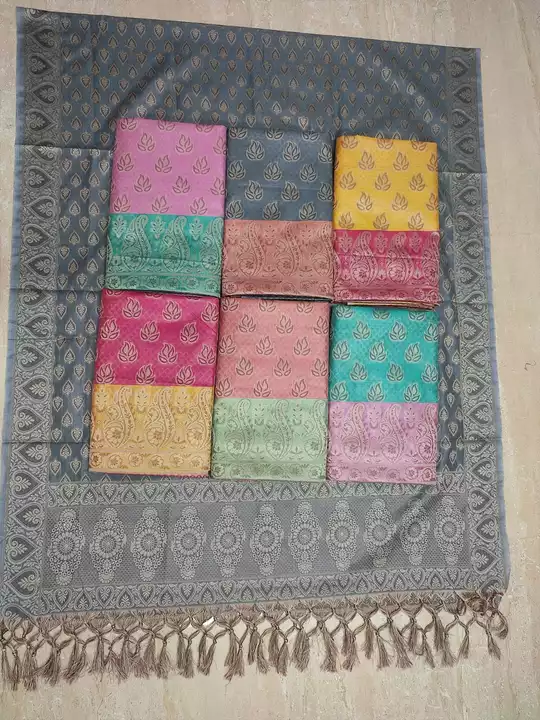 Banarasi cotton weaving tanchui suit ... with bottom jakard..3pc. uploaded by Colors Collection on 5/28/2024