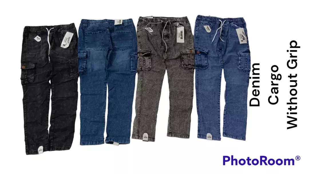 Denim 6 Pocket Cargo, Size:30 to 36 uploaded by Shree Radhe Govind Fashions on 1/12/2023
