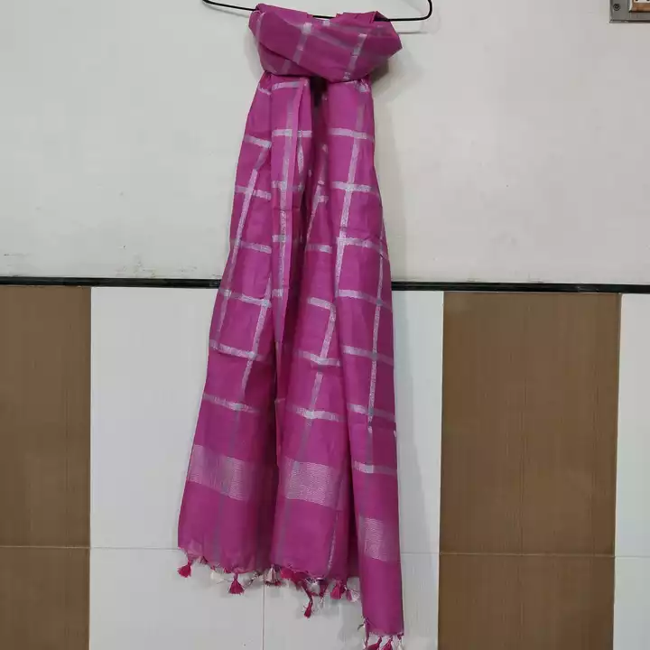 Cotton linen dupatta( 2)design rasgulla and bux uploaded by M S handloom  on 1/12/2023