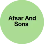 Business logo of Afsar and sons