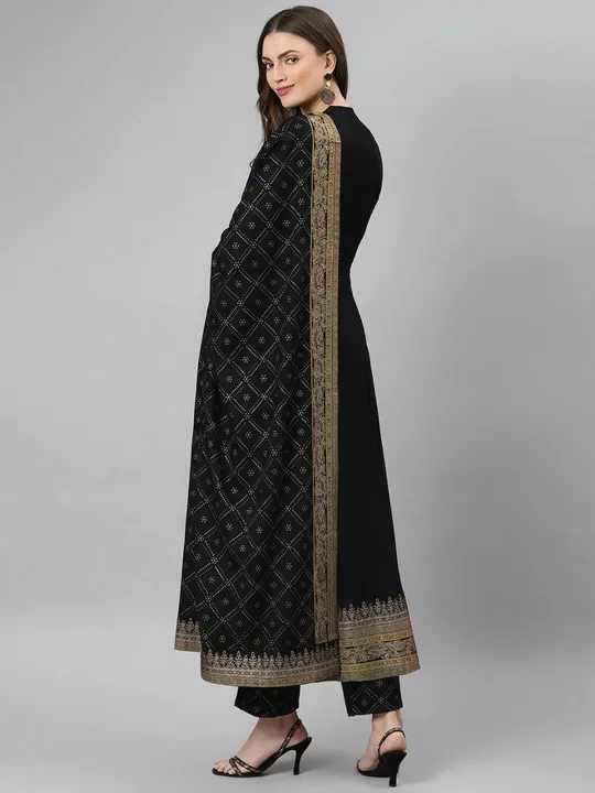 Rayon Anarkali kurti pant and duppata set
Size: M,L,XL,XXL
Kurti length: 50inch
fabric: Rayon
Sleeve uploaded by Ganpati handicrafts  on 1/12/2023