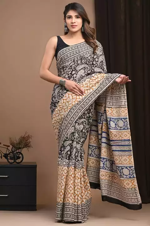 cotton chanderi silk saree  uploaded by Bagru Hand Block Print Jaipur  on 1/13/2023