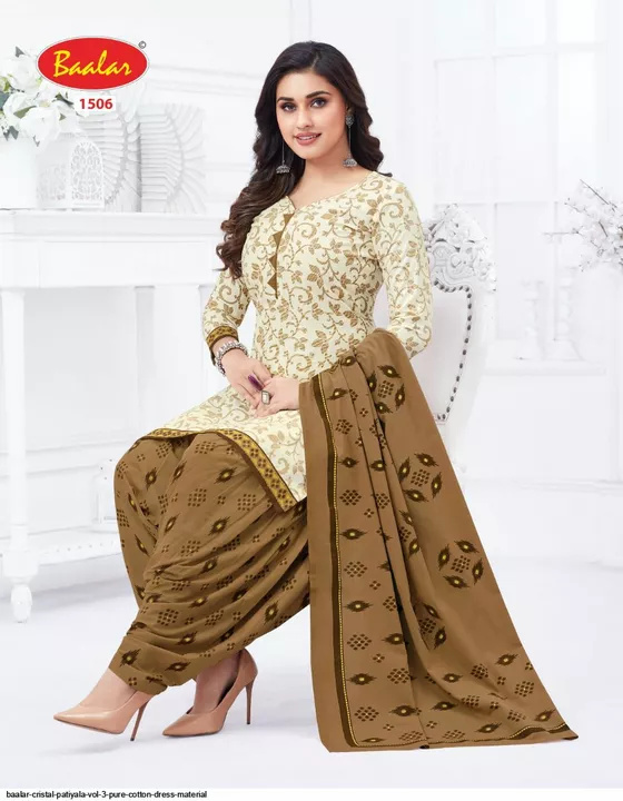 Baalar Cristal unstitched Cotton Printed Salwar Suit dress Material  uploaded by Silaao Fashion on 1/13/2023