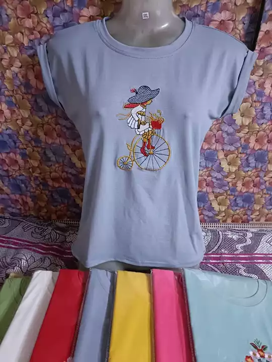 Embroidery T shirt  uploaded by Jay khodiyar on 1/13/2023