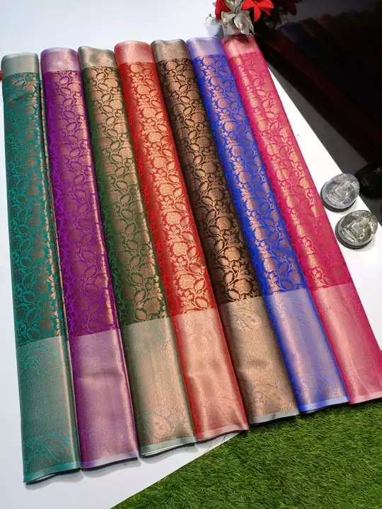 Banarasi copper soft silk saree uploaded by Banaras art silk on 5/28/2024