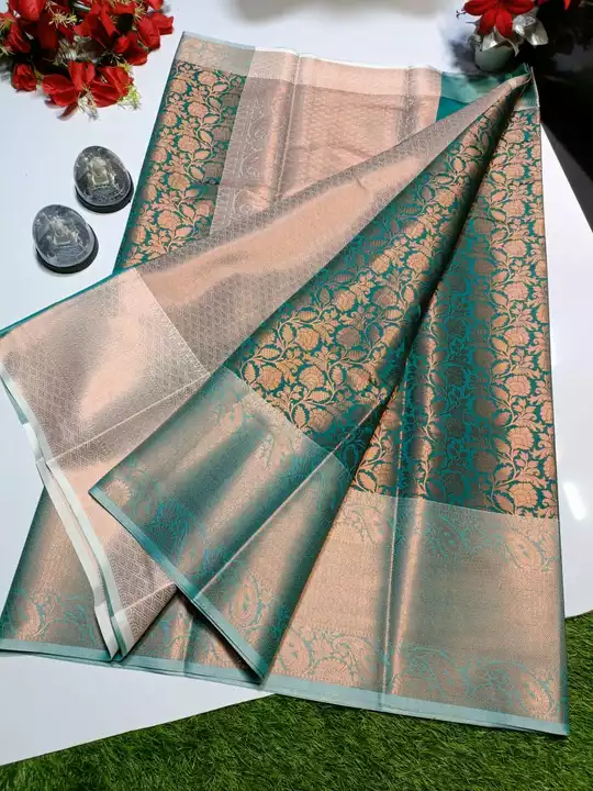 Banarasi copper soft silk saree uploaded by Bs_textiles7 on 1/13/2023