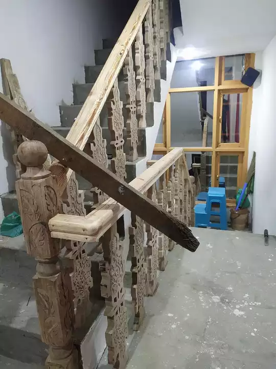 Stair railings../Running feet uploaded by Bismillah wood crafts on 1/13/2023