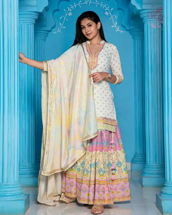 Kurti With Skirt and dupatta  uploaded by JAIPUR APPARELS on 1/13/2023
