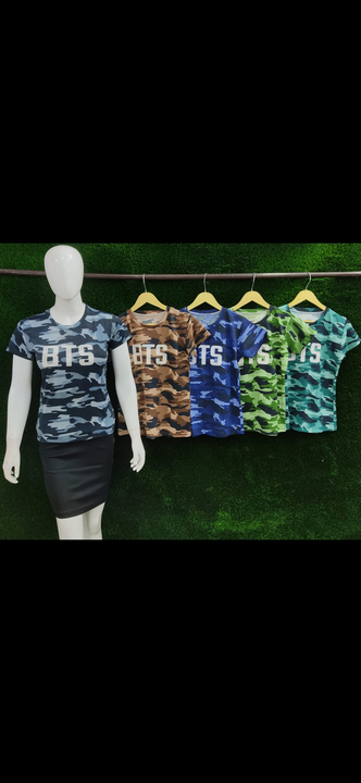 Girls T-shirt army print uploaded by New ज्वाला Garments on 1/13/2023