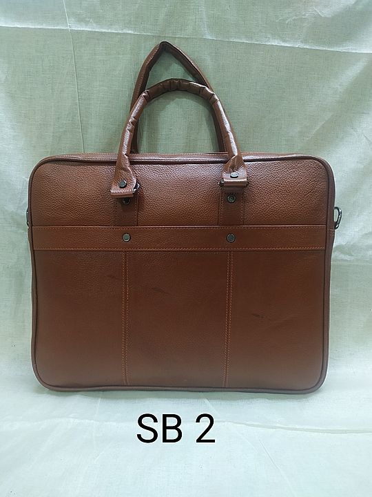 Genuine leather laptop bag uploaded by Bathija International on 2/12/2021