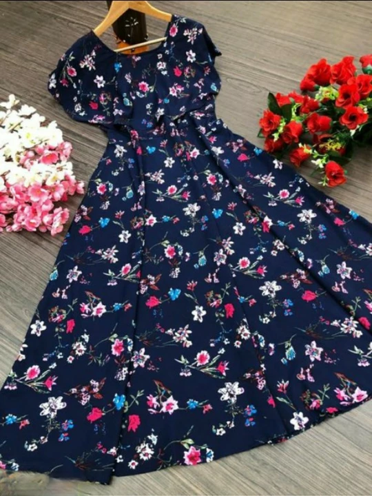 Women Maxi length Floral Print Dress uploaded by business on 1/13/2023