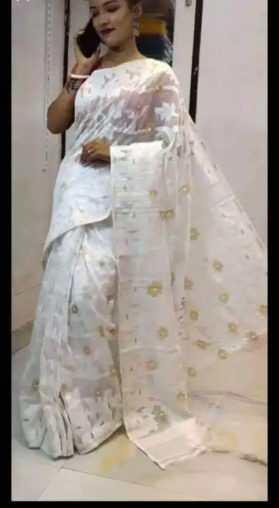 New dhakai jamdani saree (soft) uploaded by khan textile santipur on 5/23/2024