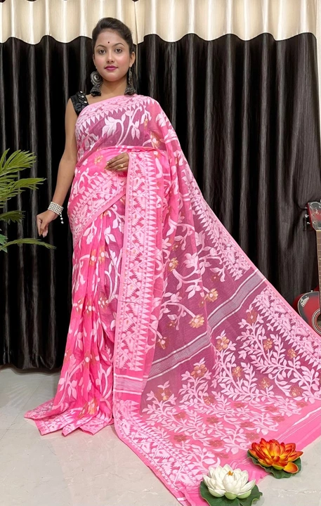 New dhakai jamdani saree (soft) uploaded by khan textile santipur on 1/13/2023